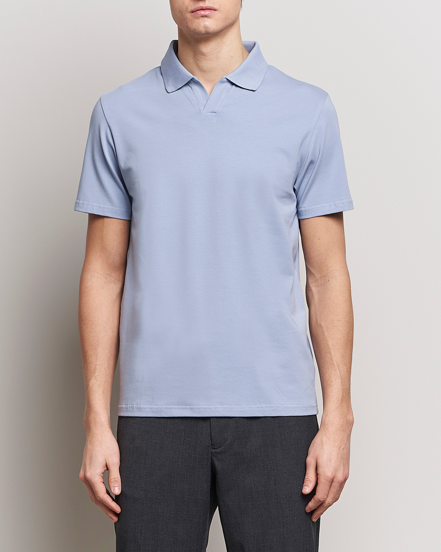 Mies | Vaatteet | Filippa K | Soft Lycra Polo T-Shirt Faded Blue