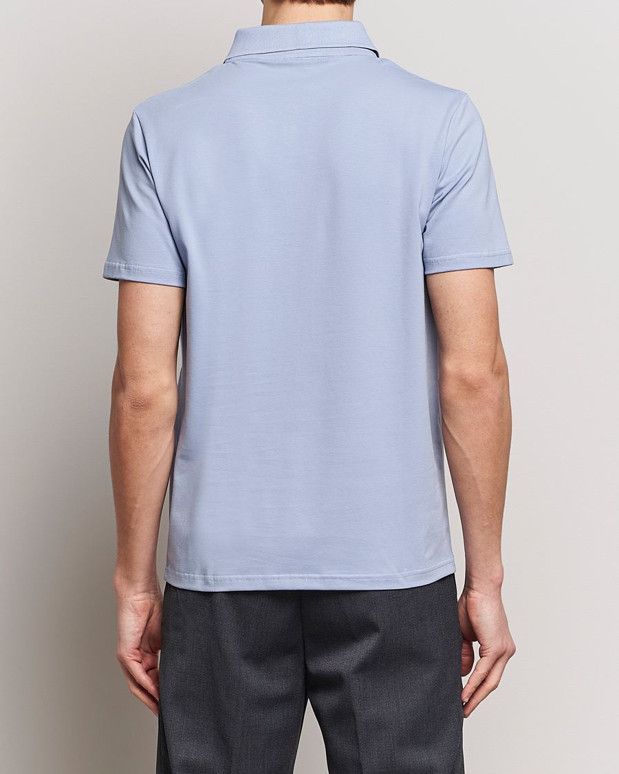 Mies | Pikeet | Filippa K | Soft Lycra Polo T-Shirt Faded Blue