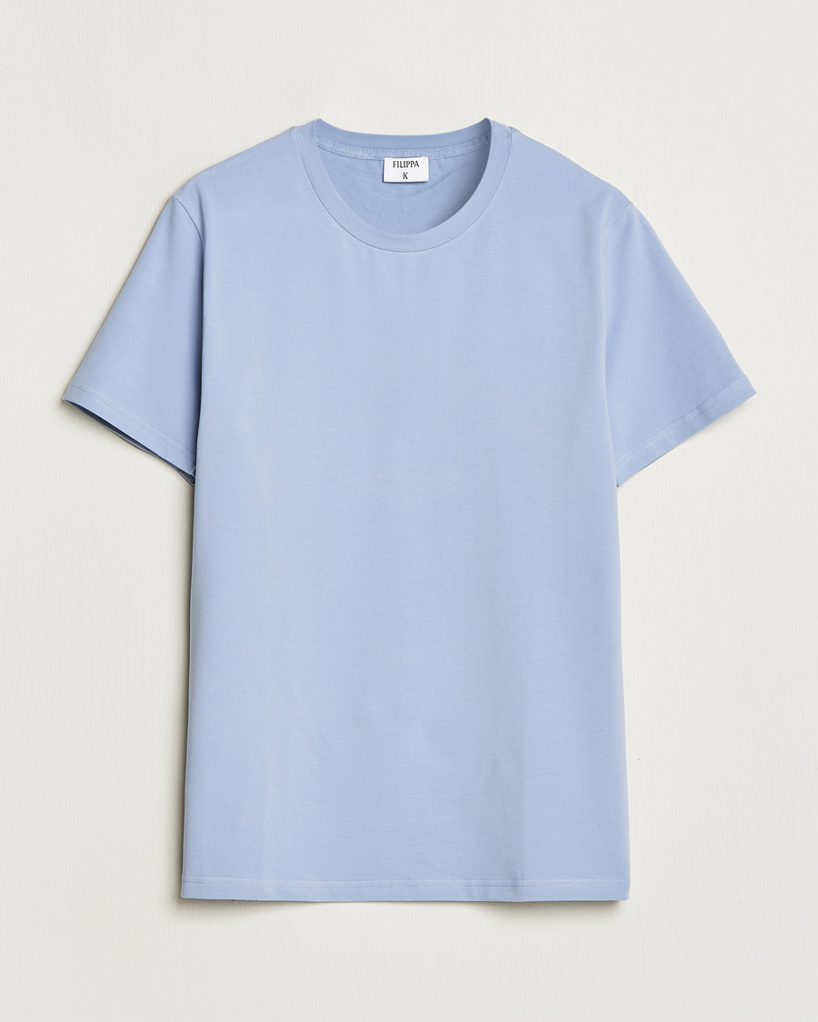 Mies | T-paidat | Filippa K | Soft Lycra T-Shirt Faded Blue