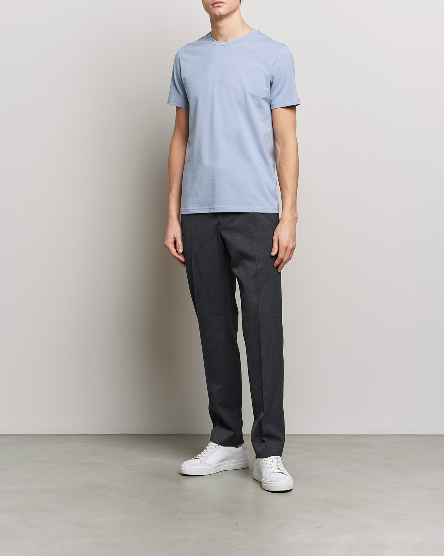 Mies | T-paidat | Filippa K | Soft Lycra T-Shirt Faded Blue