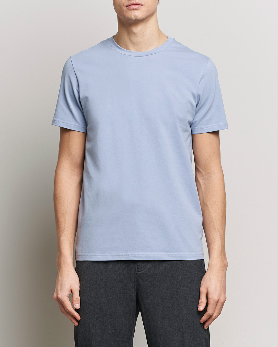 Mies | T-paidat | Filippa K | Soft Lycra T-Shirt Faded Blue