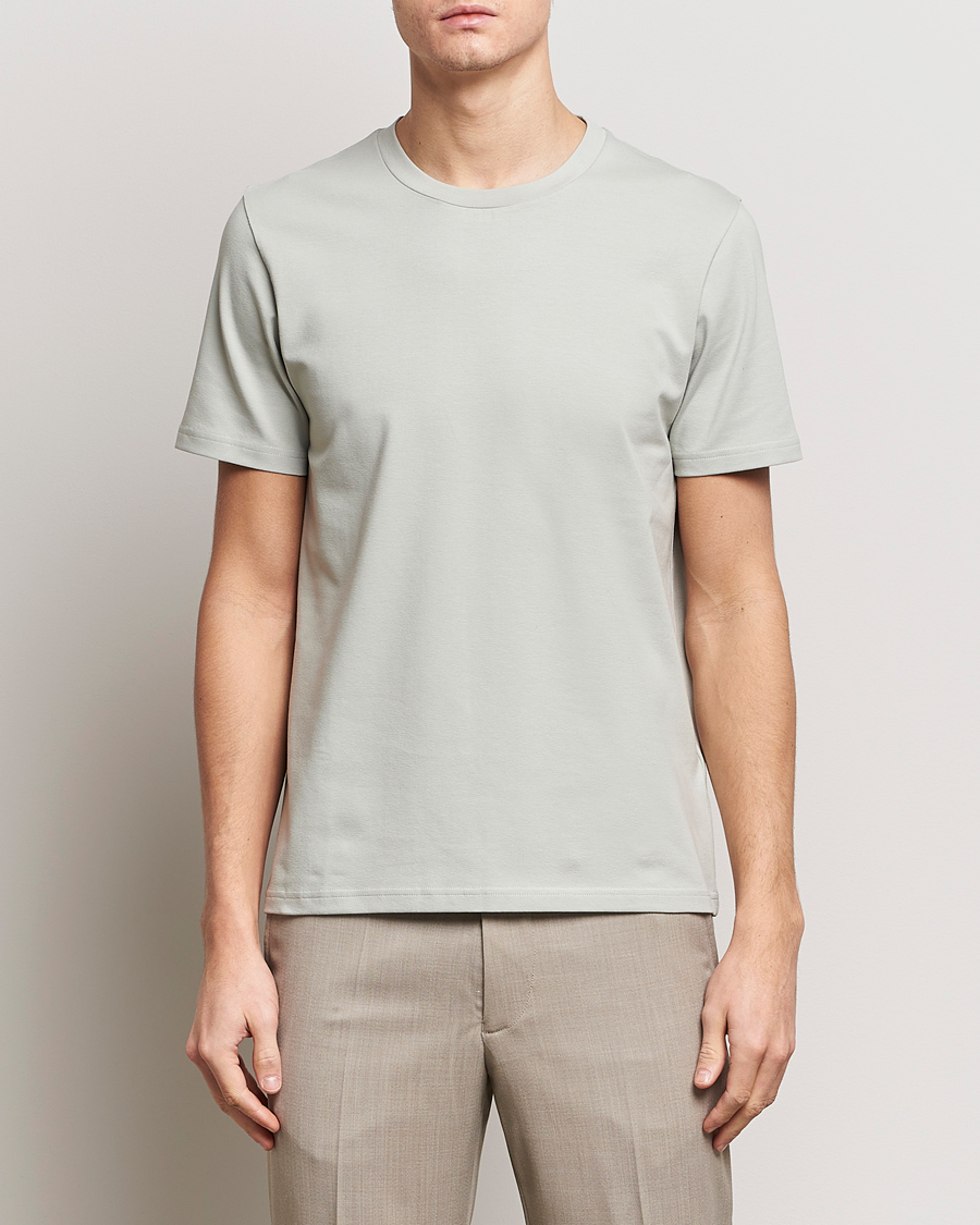 Mies | T-paidat | Filippa K | Soft Lycra T-Shirt Green Grey