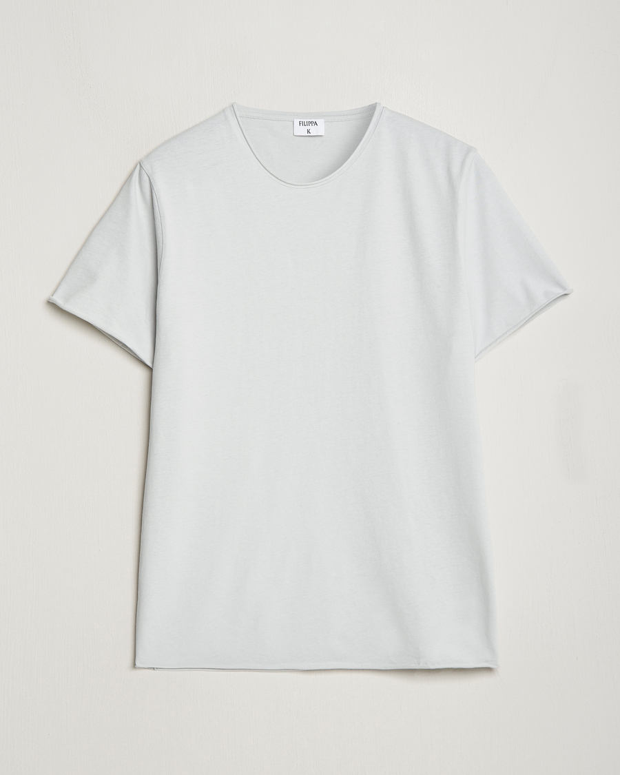 Mies | T-paidat | Filippa K | Roll Neck Crew Neck T-Shirt Light Grey