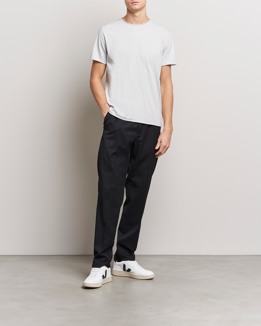 Mies | T-paidat | Filippa K | Roll Neck Crew Neck T-Shirt Light Grey