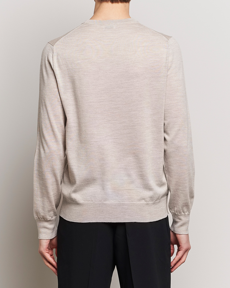 Mies | Puserot | Filippa K | Merino Round Neck Sweater Beige Melange