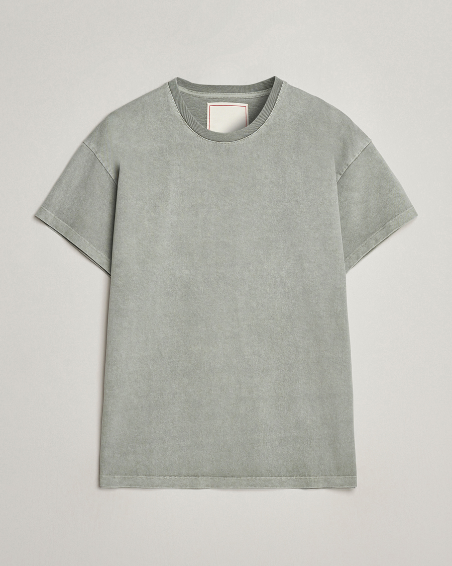 Mies | T-paidat | Jeanerica | Marcel Heavy Crew Neck T-Shirt Washed Olive Green