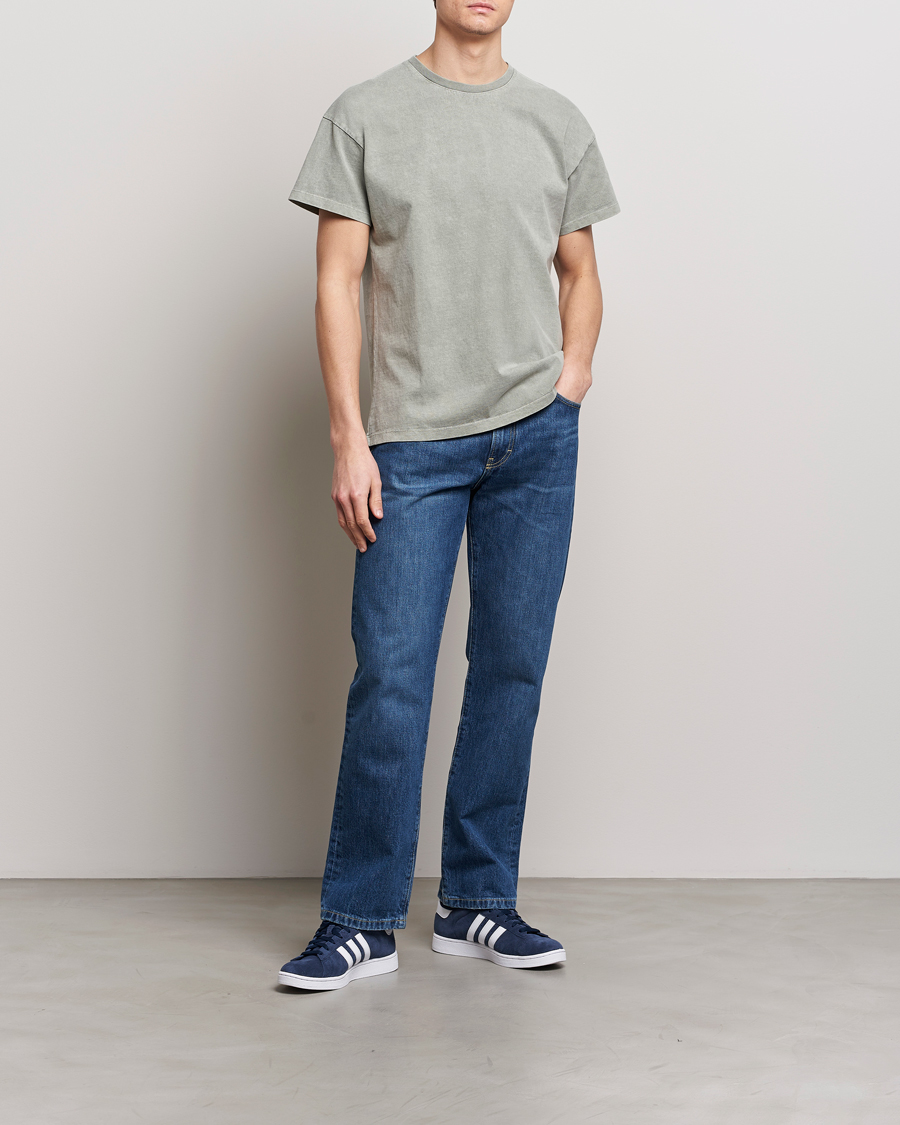 Mies | T-paidat | Jeanerica | Marcel Heavy Crew Neck T-Shirt Washed Olive Green