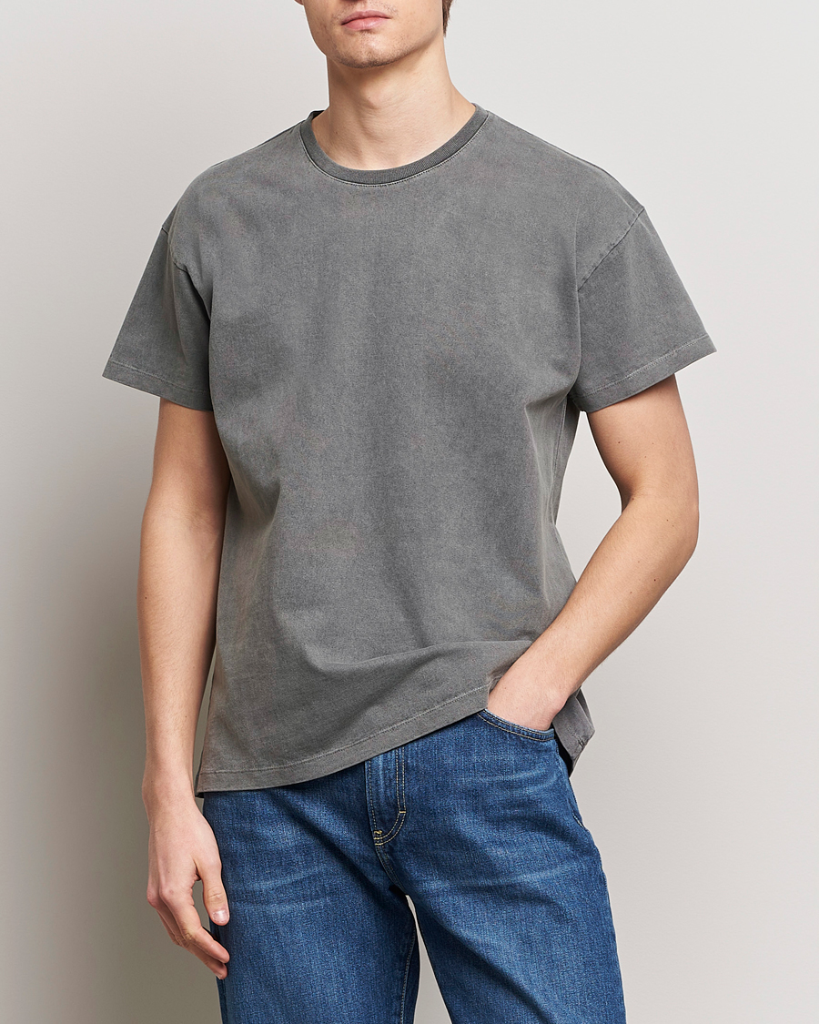 Mies | T-paidat | Jeanerica | Marcel Heavy Crew Neck T-Shirt Washed Balck