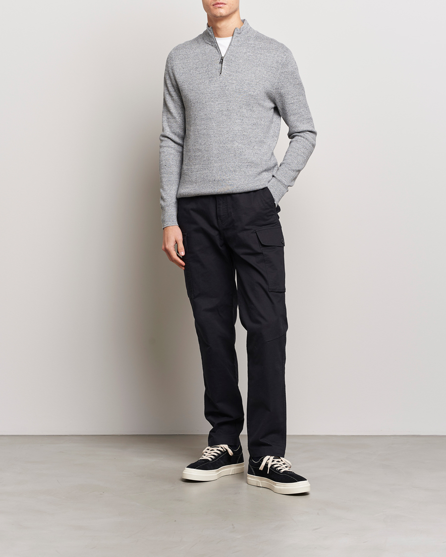 Mies | Puserot | Dockers | Half Zip Sweater Smokestack Heather