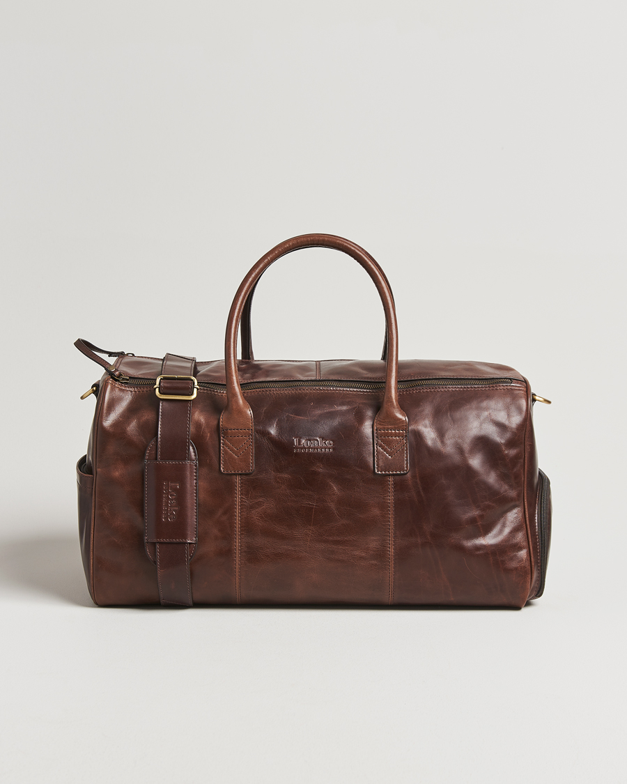 Mies | Laukut | Loake Shoemakers | Devon Leather Travel Bag Dark Brown