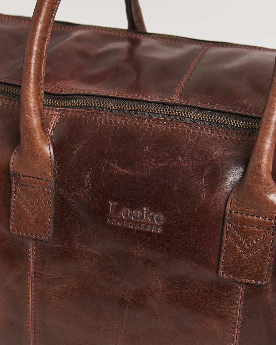 Mies | Laukut | Loake Shoemakers | Devon Leather Travel Bag Dark Brown