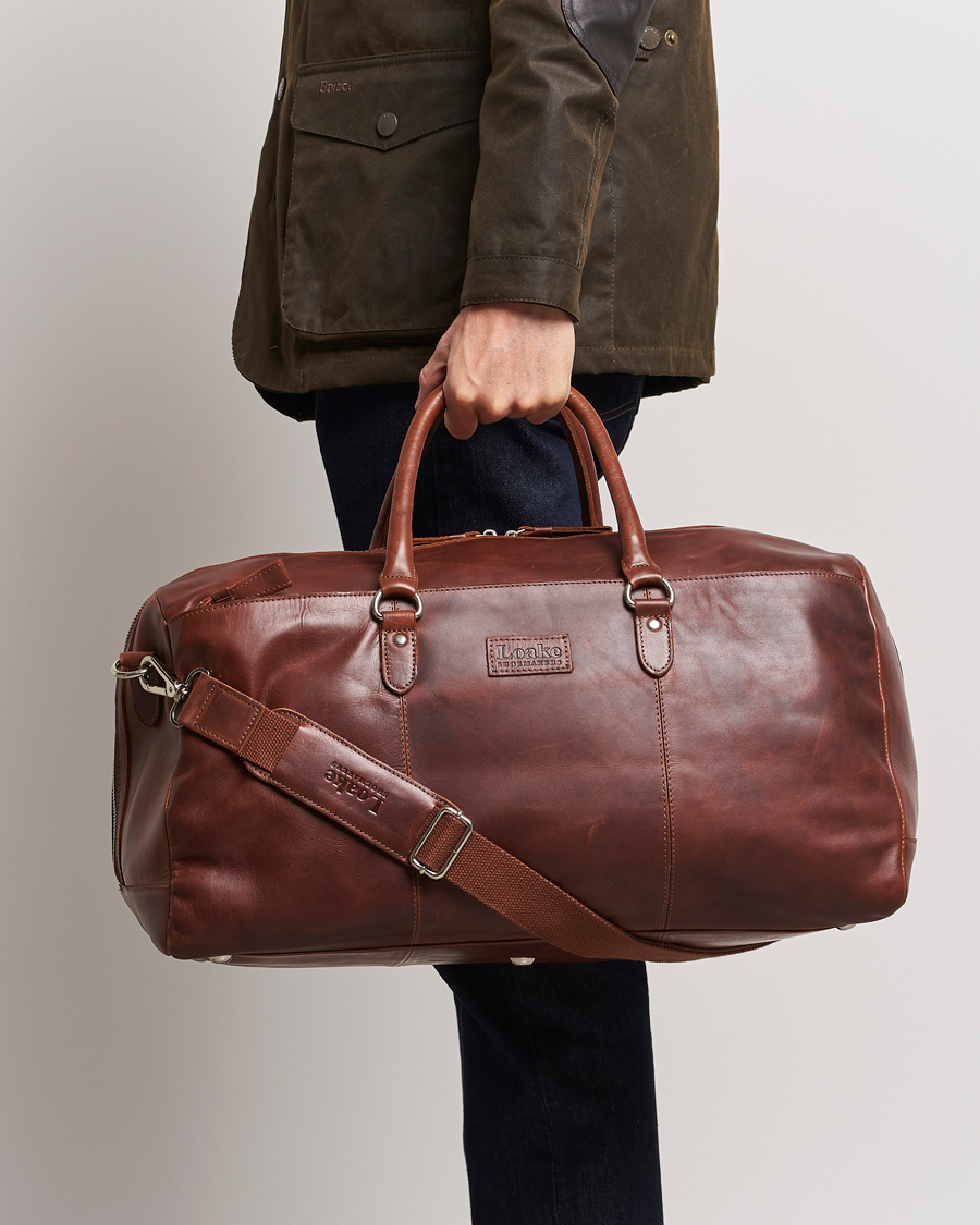 Mies | Best of British | Loake 1880 | Norfolk Leather Travel Bag Cedar