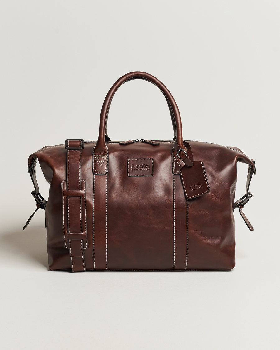 Mies | Laukut | Loake Shoemakers | Balmoral Veg Tanned Leather Overnight Bag Brown