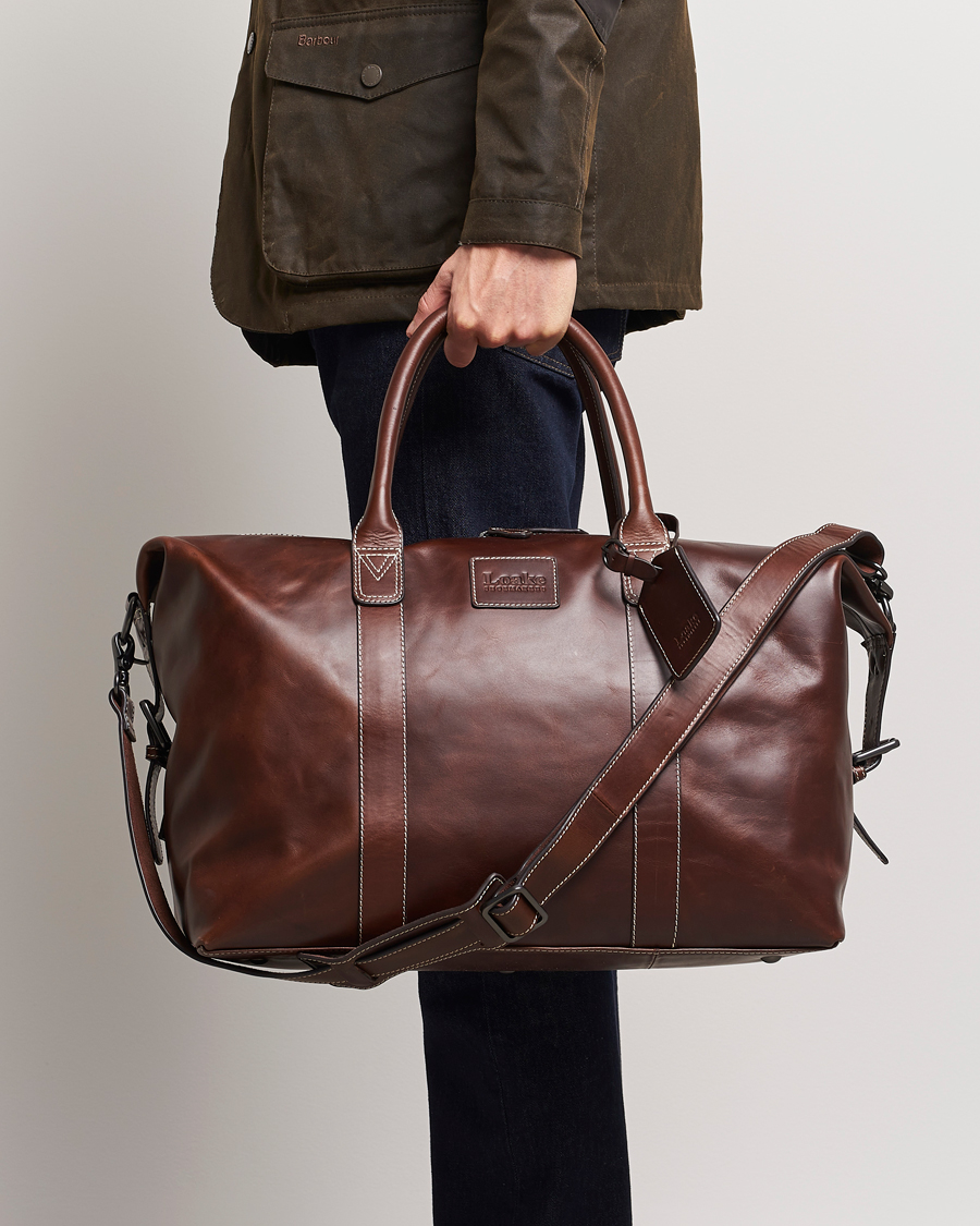 Mies | Best of British | Loake 1880 | Balmoral Veg Tanned Leather Overnight Bag Brown