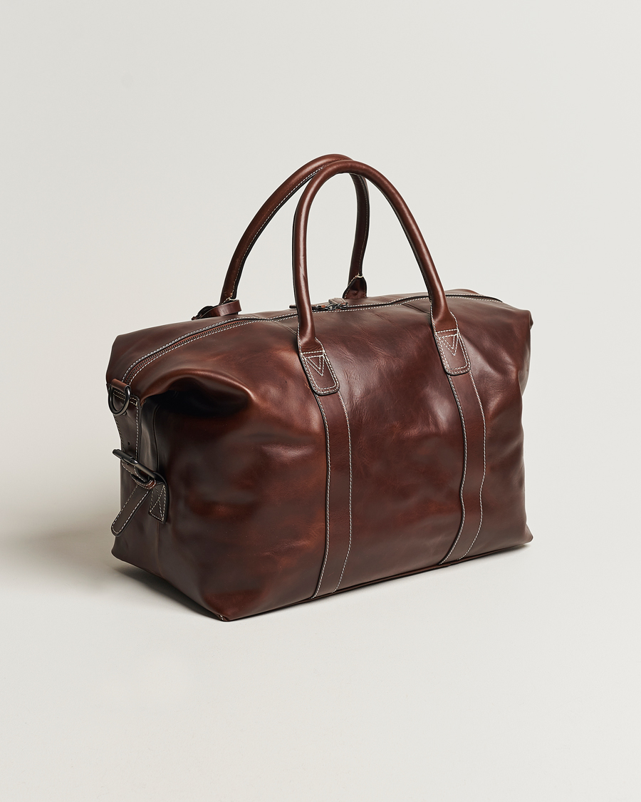 Mies | Laukut | Loake Shoemakers | Balmoral Veg Tanned Leather Overnight Bag Brown