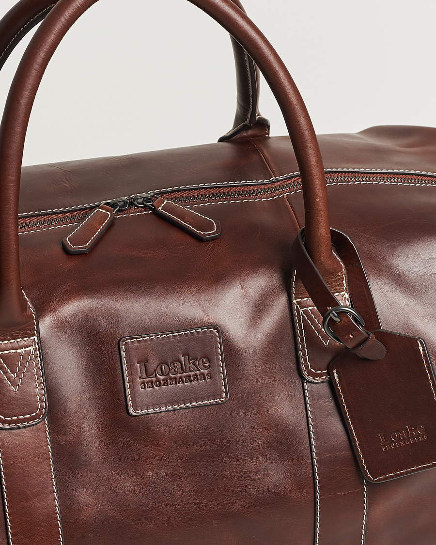 Mies | Laukut | Loake Shoemakers | Balmoral Veg Tanned Leather Overnight Bag Brown