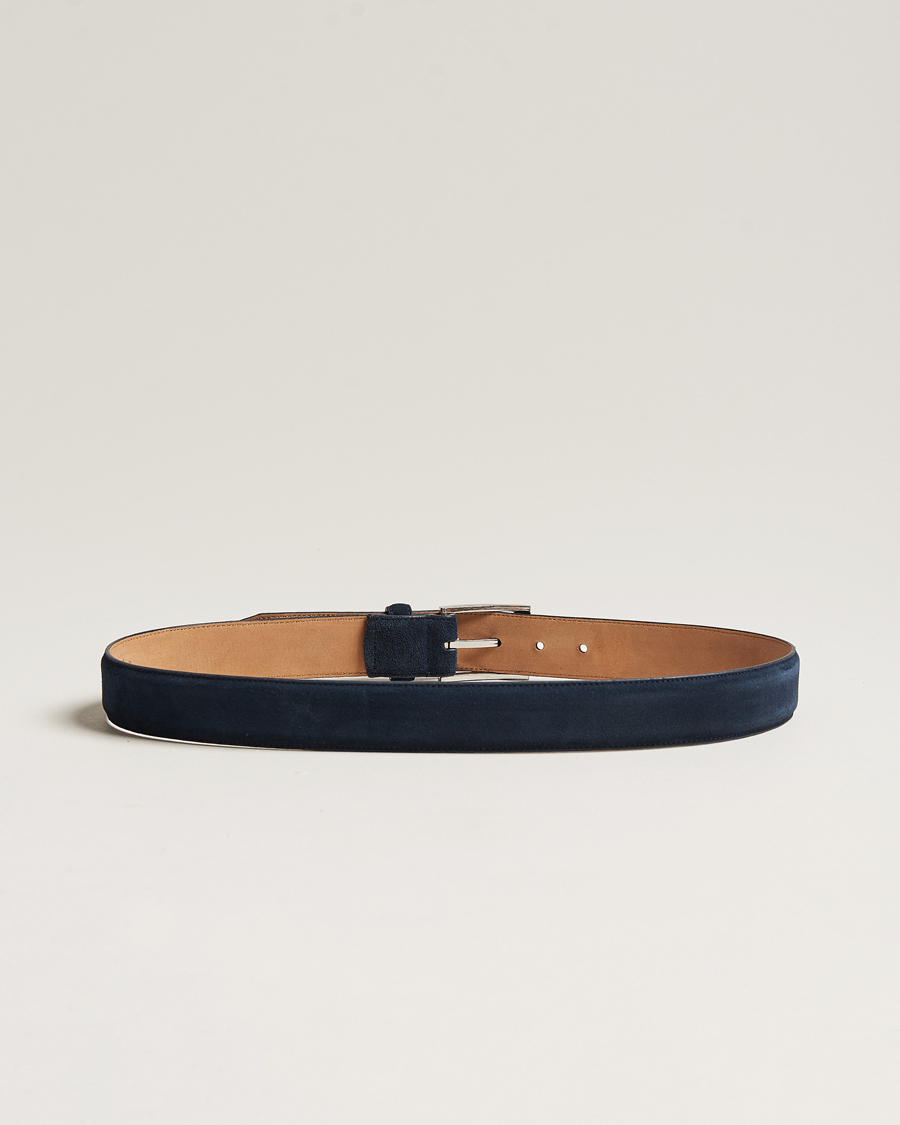 Mies | Vyöt | Loake Shoemakers | William Suede Belt Navy