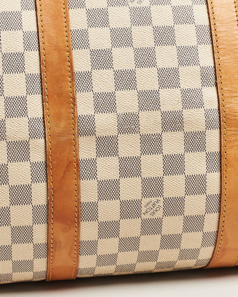 Mies | Louis Vuitton Pre-Owned Keepall 50 Bag Damier Azur | Louis Vuitton Pre-Owned | Keepall 50 Bag Damier Azur