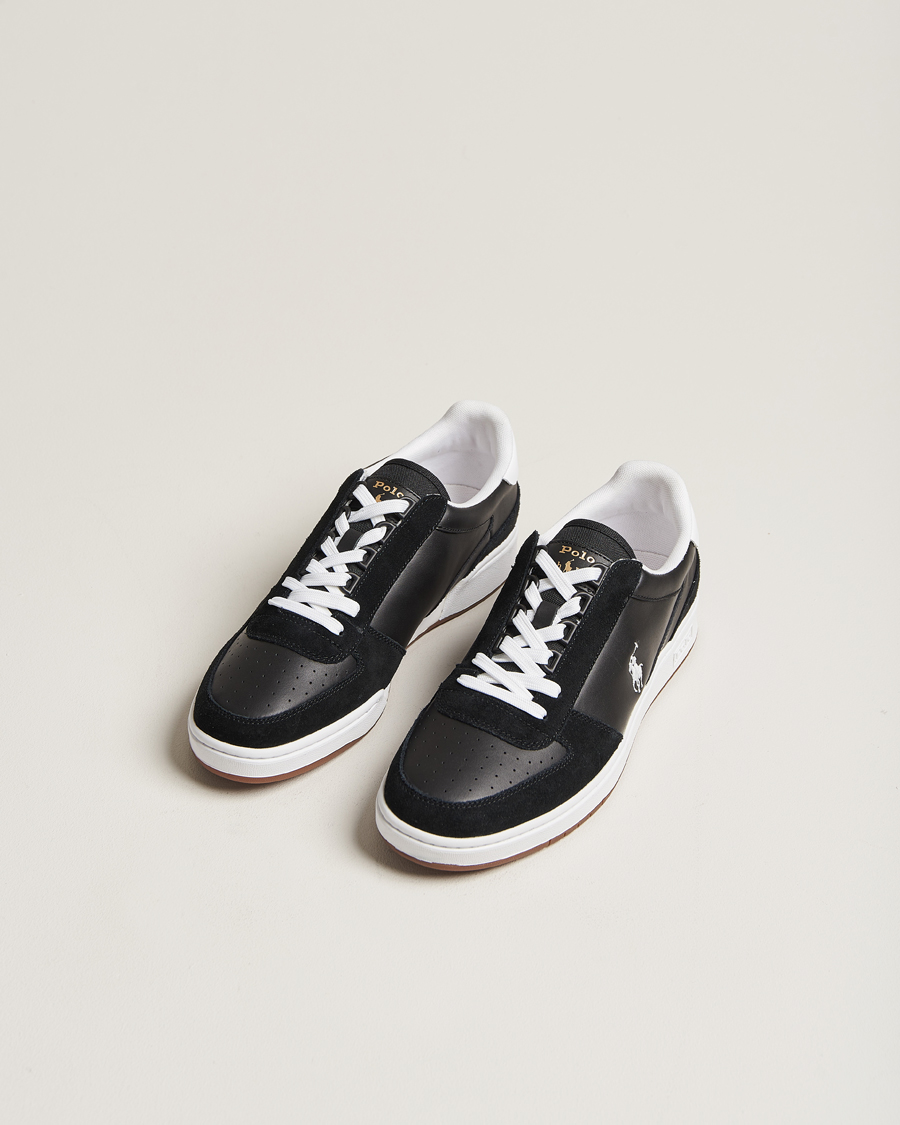Mies | Tennarit | Polo Ralph Lauren | CRT Leather/Suede Sneaker Black/White