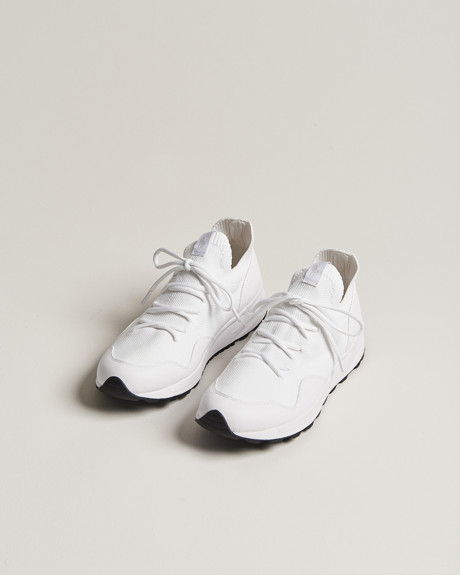 Mies | Valkoiset tennarit | Polo Ralph Lauren | Trackster 200II Sneaker Mesh/Leather White