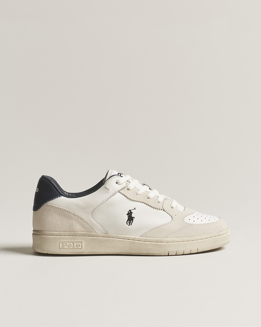 Mies | Polo Ralph Lauren Court Luxury Leather/Suede Sneaker White | Polo Ralph Lauren | Court Luxury Leather/Suede Sneaker White