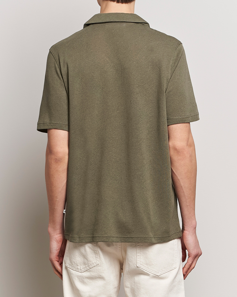 Mies | Kauluspaidat | Samsøe Samsøe | Samartin Cotton/Linen Short Sleeve Shirt Dusty Olive