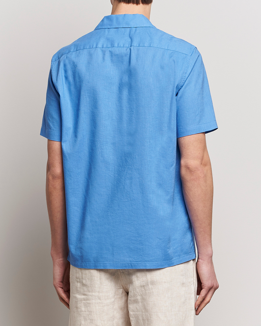 Mies | Kauluspaidat | Samsøe Samsøe | Avan Linen/Cotton Short Sleeve Shirt Super Sonic
