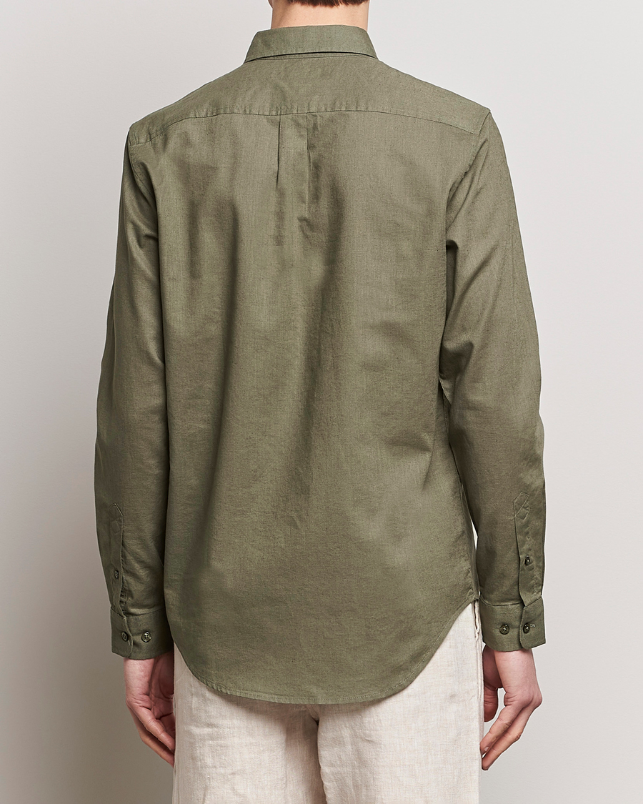 Mies | Kauluspaidat | Samsøe Samsøe | Liam Linen/Cotton Shirt Dusty Olive