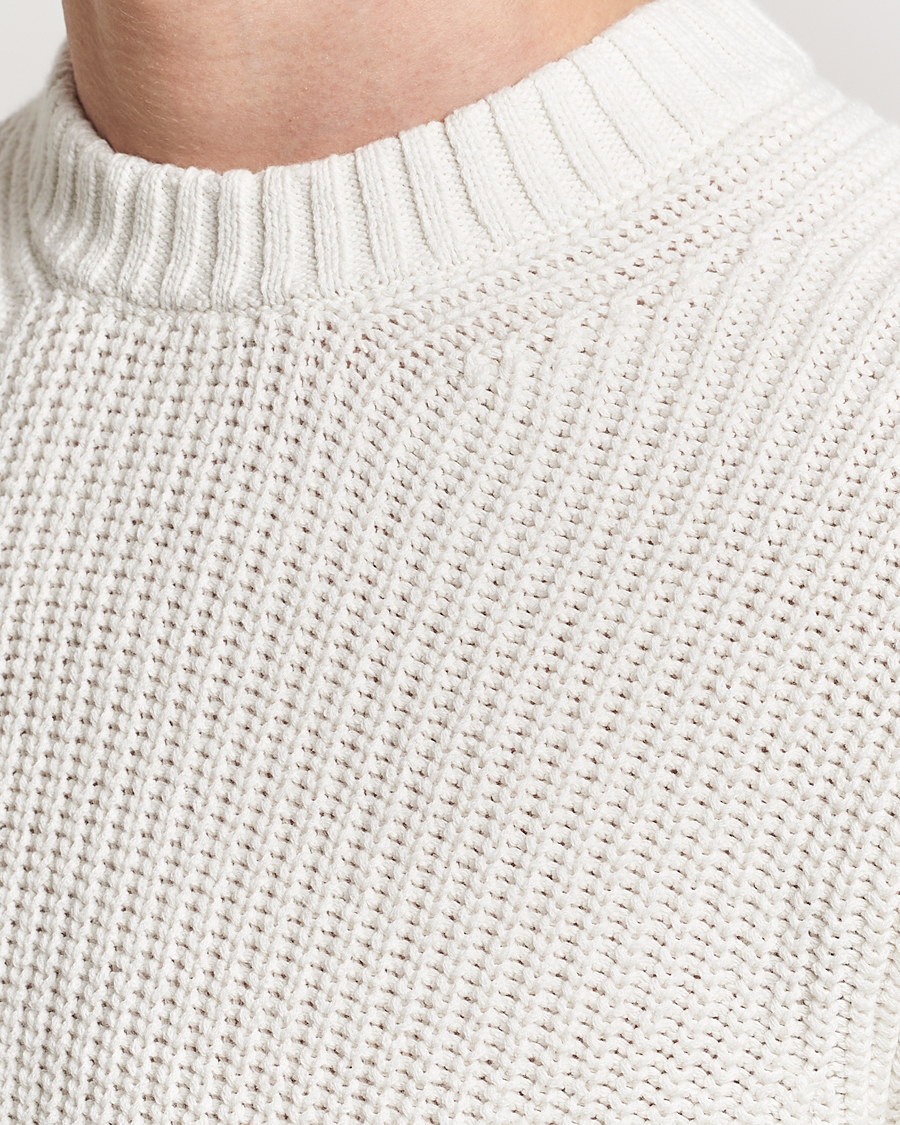 Mies | Puserot | Samsøe Samsøe | Samarius Cotton/Linen Knitted Sweater Clear Cream