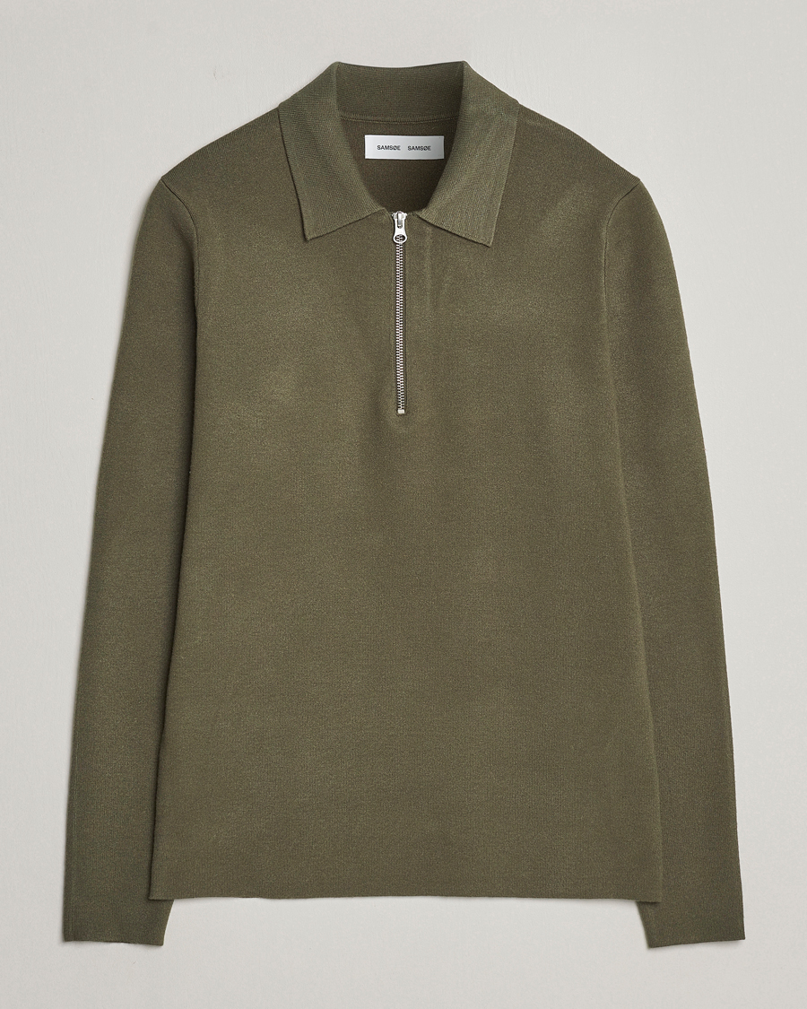Mies | Puserot | Samsøe Samsøe | Guna Half Zip Dusty Olive