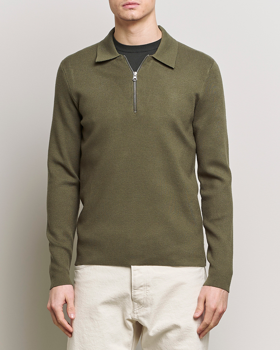 Mies | Puserot | Samsøe Samsøe | Guna Half Zip Dusty Olive