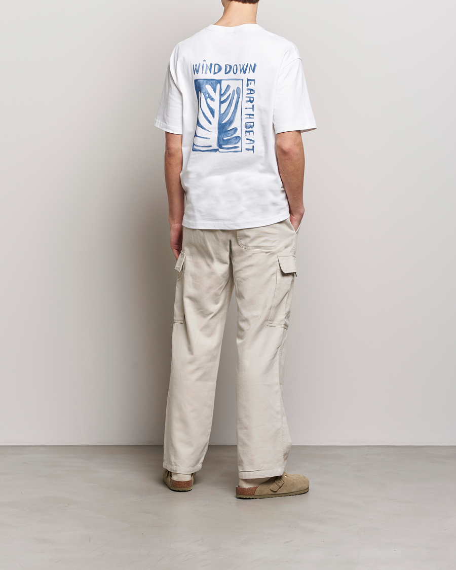 Mies | T-paidat | Samsøe Samsøe | Sawind Printed Crew Neck T-Shirt White