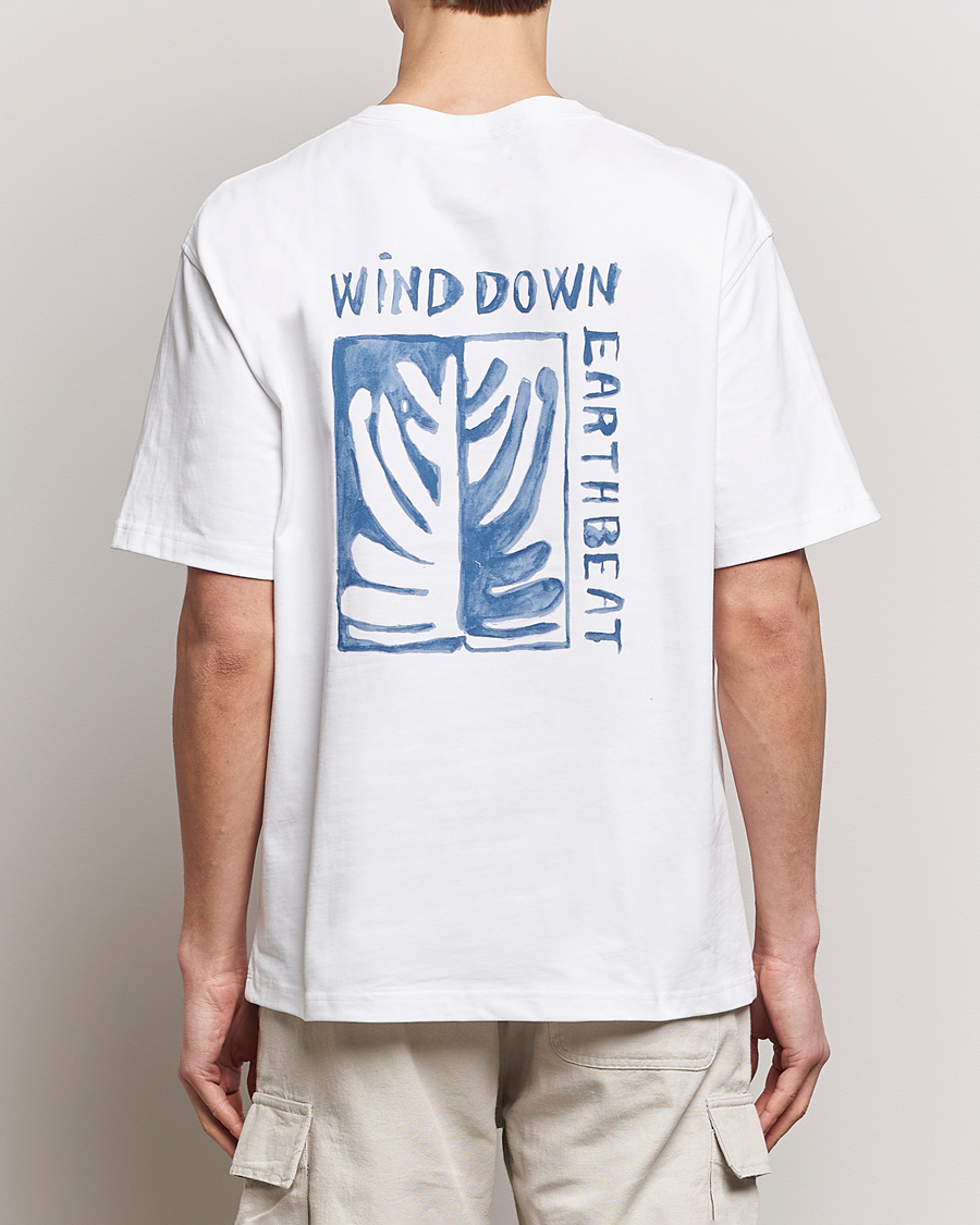 Mies | T-paidat | Samsøe Samsøe | Sawind Printed Crew Neck T-Shirt White