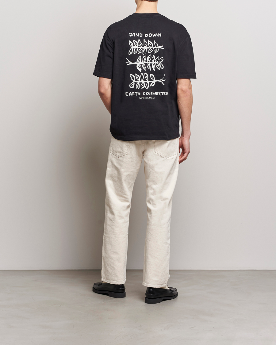 Mies | T-paidat | Samsøe Samsøe | Sawind Printed Crew Neck T-Shirt Black