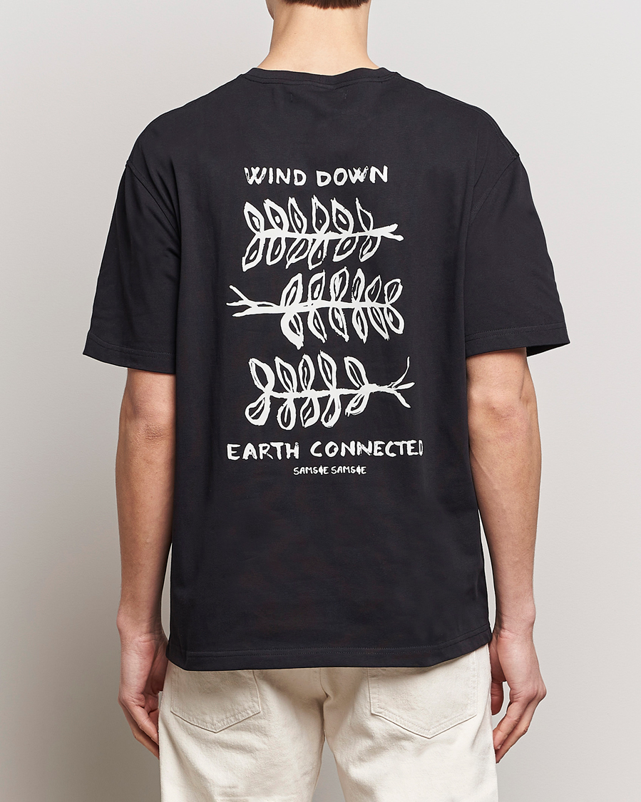 Mies | T-paidat | Samsøe Samsøe | Sawind Printed Crew Neck T-Shirt Black