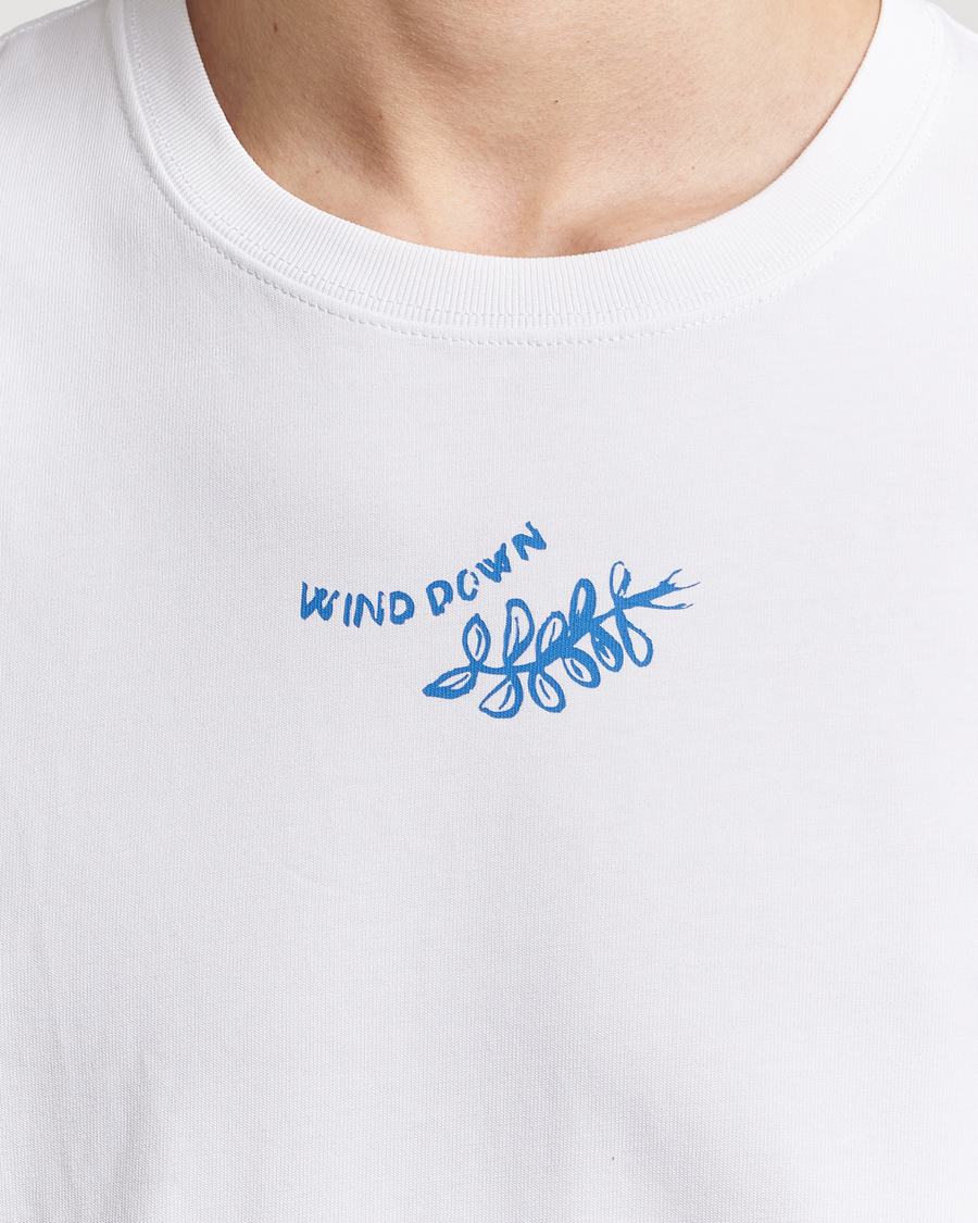 Mies | T-paidat | Samsøe Samsøe | Sawind Printed Crew Neck T-Shirt White