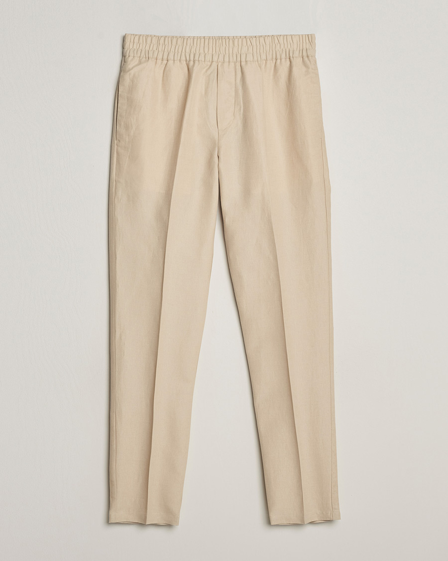 Mies | Housut | Samsøe Samsøe | Smithy Linen/Cotton Drawstring Trousers Oatmeal
