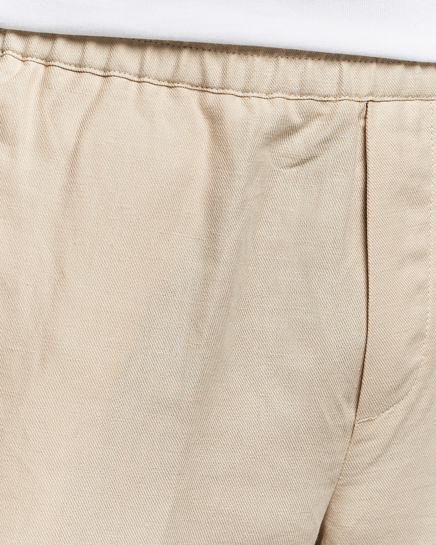 Mies | Housut | Samsøe Samsøe | Smithy Linen/Cotton Drawstring Trousers Oatmeal