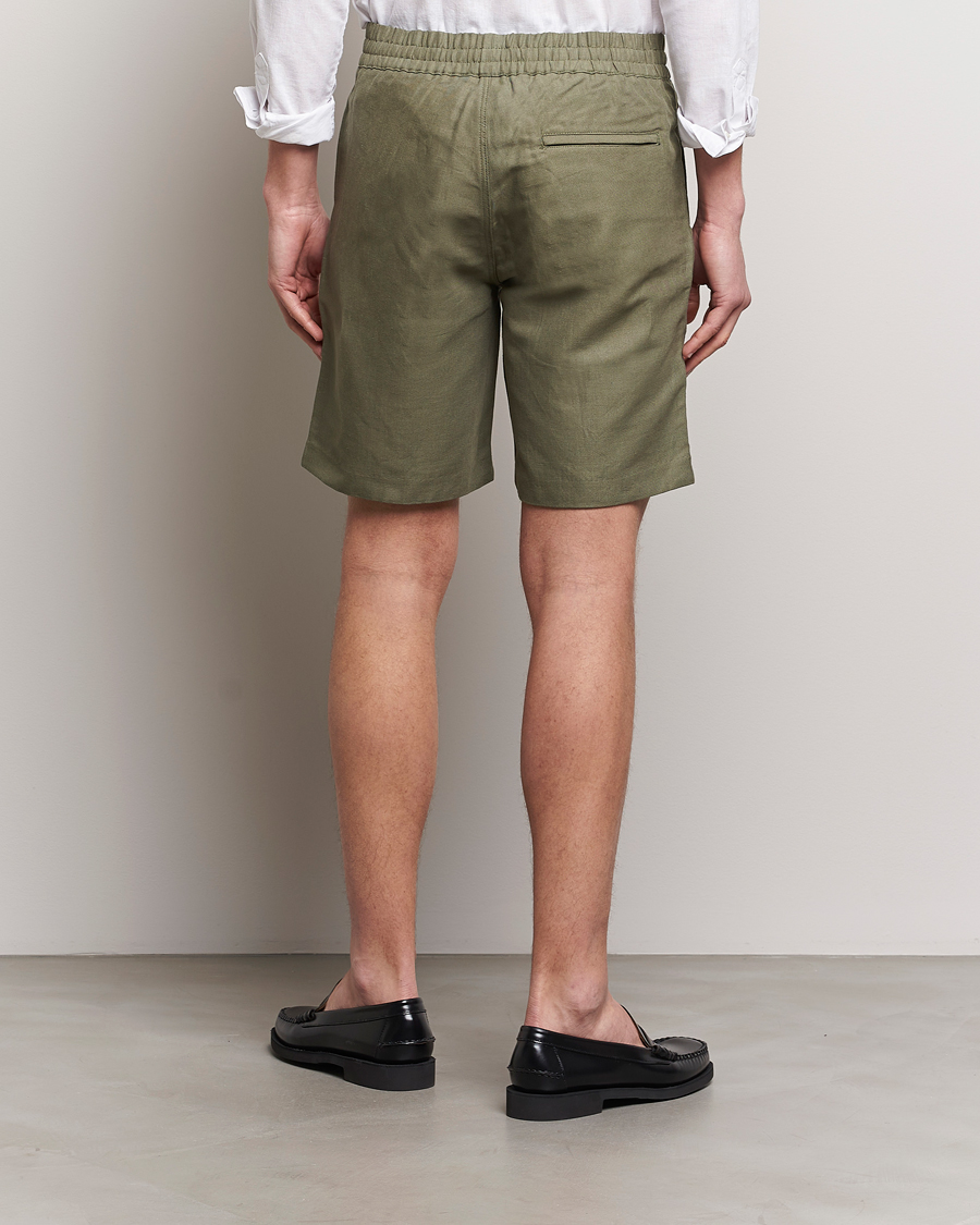 Mies | Shortsit | Samsøe Samsøe | Smith Linen/Cotton Drawstring Shorts Dusty Olive