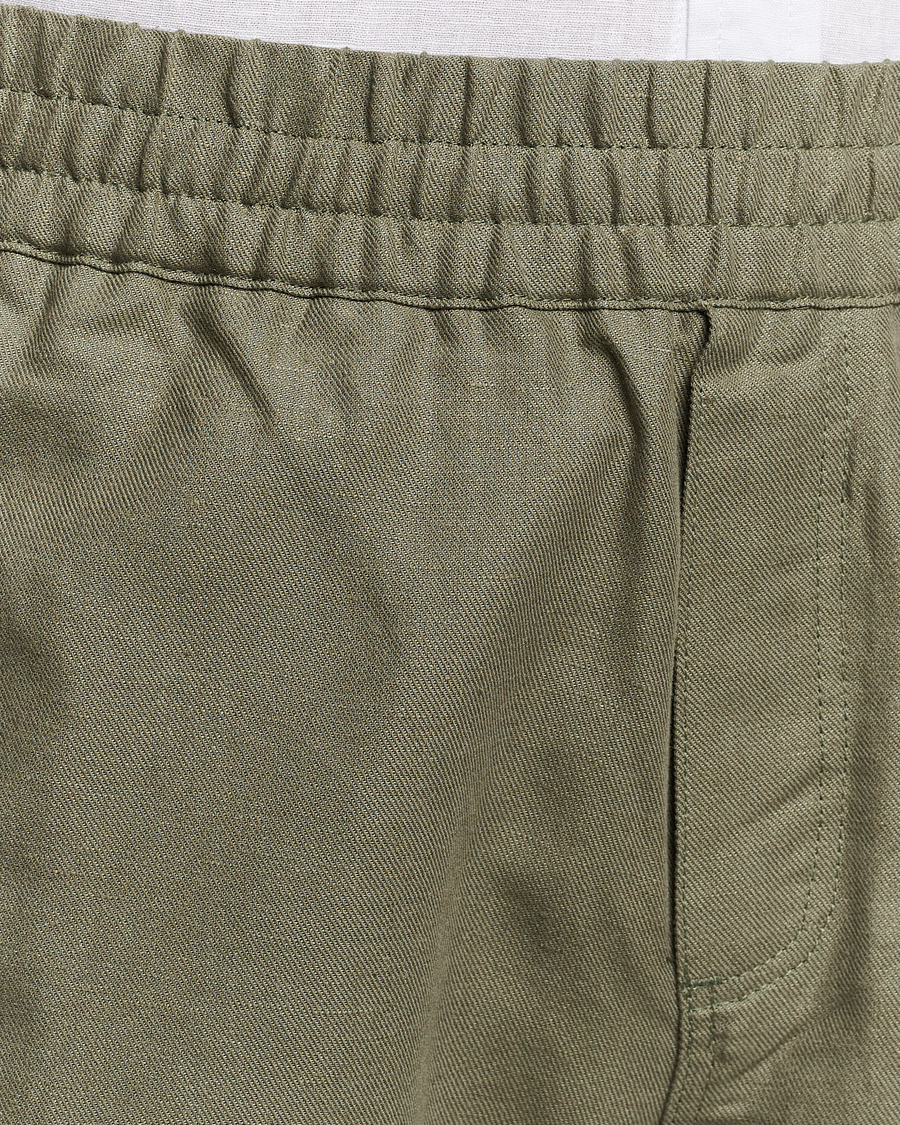 Mies | Shortsit | Samsøe Samsøe | Smith Linen/Cotton Drawstring Shorts Dusty Olive
