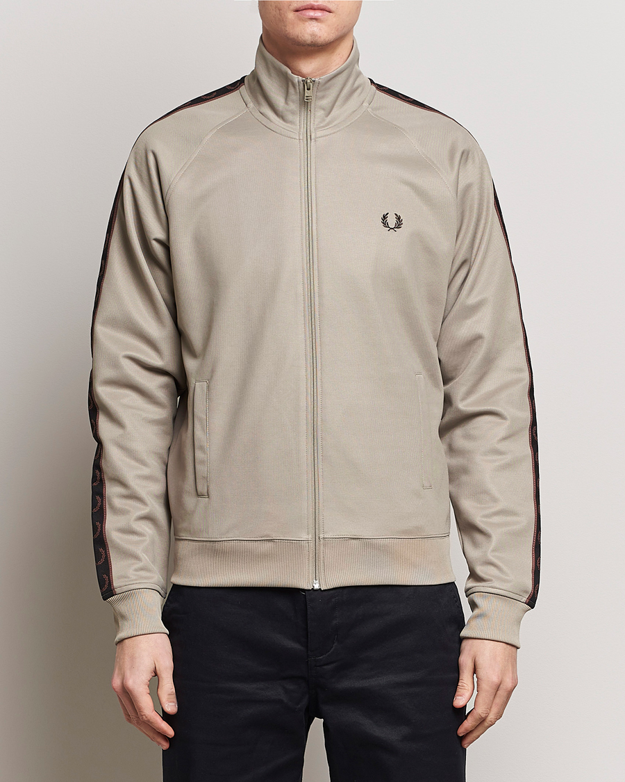 Mies | Fred Perry | Fred Perry | Taped Track Jacket Warm Grey