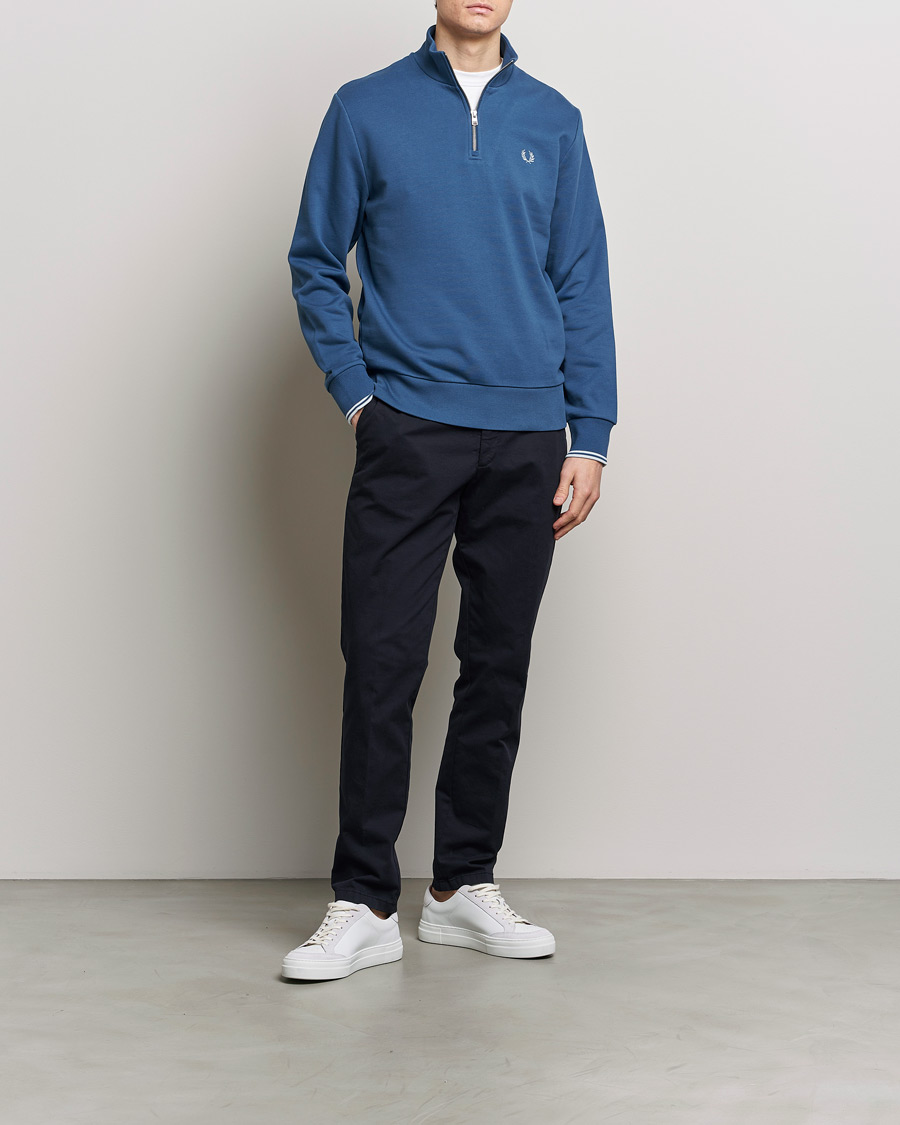 Mies | Puserot | Fred Perry | Half Zip Sweatshirt Midnight Blue