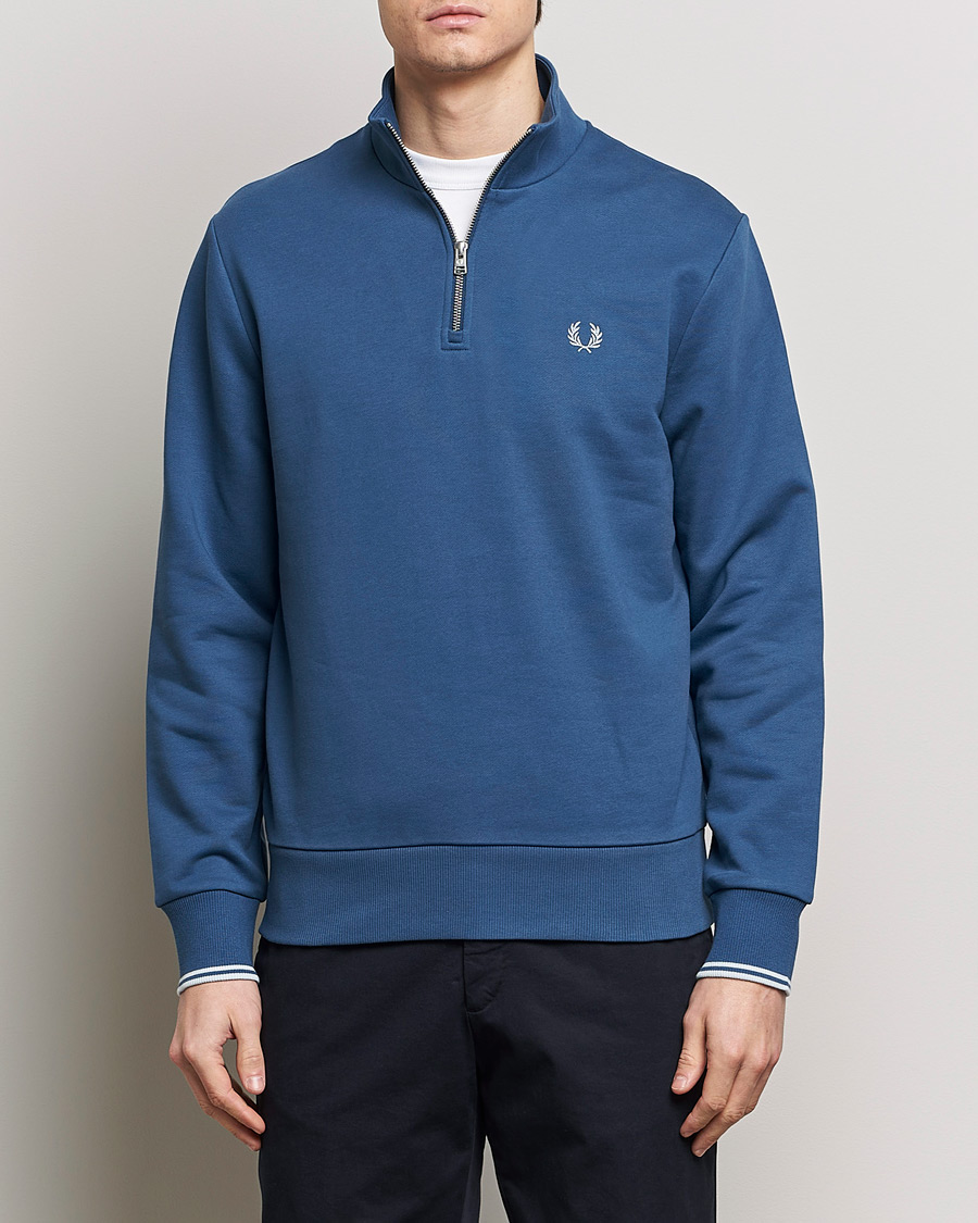 Mies |  | Fred Perry | Half Zip Sweatshirt Midnight Blue