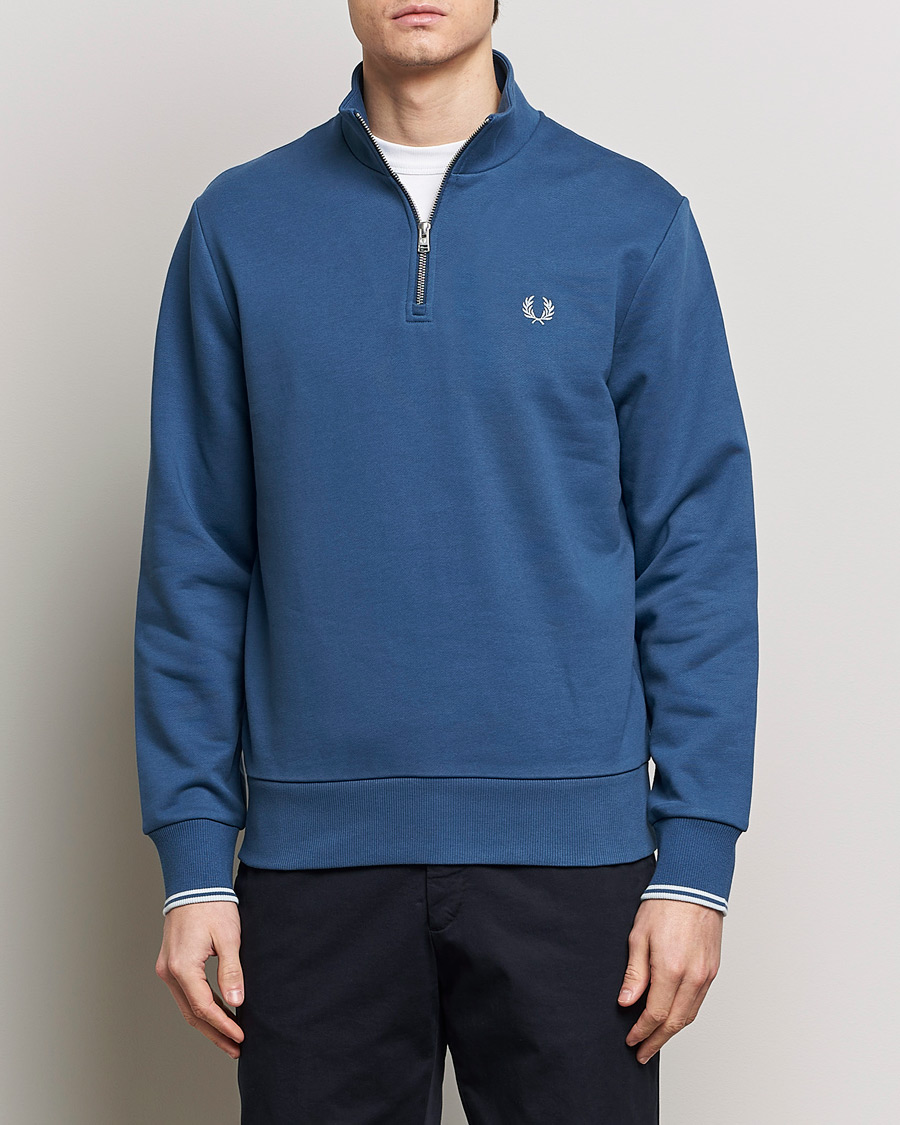 Mies | Puserot | Fred Perry | Half Zip Sweatshirt Midnight Blue