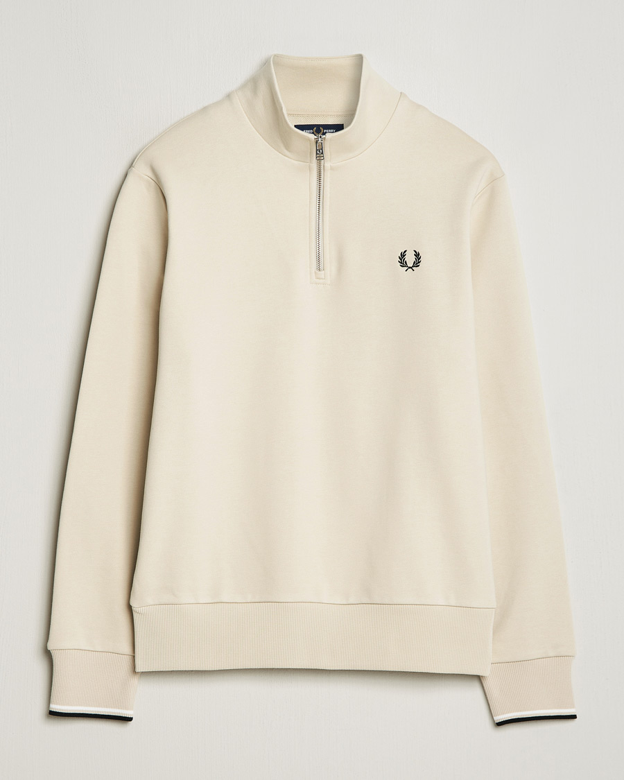 Mies | Puserot | Fred Perry | Half Zip Sweatshirt Oatmeal