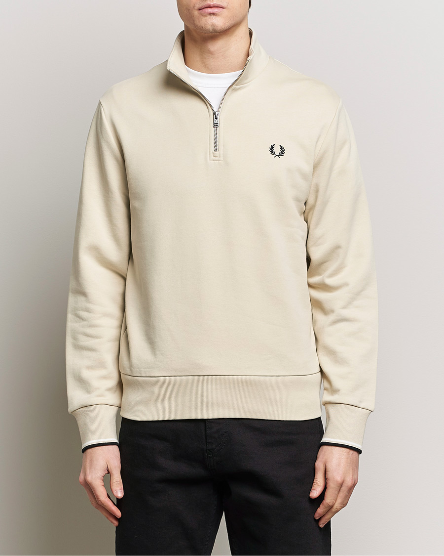 Mies | Fred Perry | Fred Perry | Half Zip Sweatshirt Oatmeal