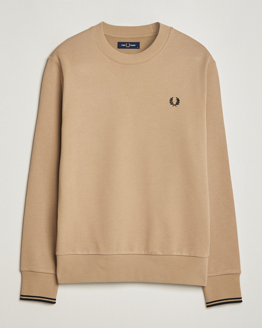 Mies | Puserot | Fred Perry | Crew Neck Sweatshirt Warm Grey