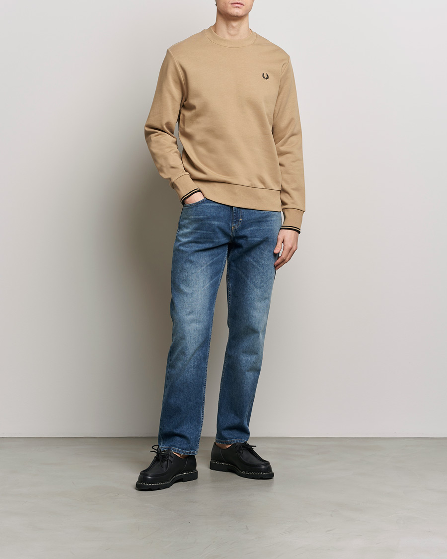 Mies | Puserot | Fred Perry | Crew Neck Sweatshirt Warm Grey