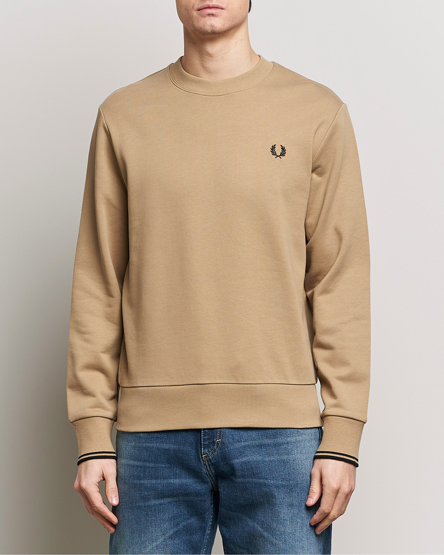 Mies | Puserot | Fred Perry | Crew Neck Sweatshirt Warm Grey