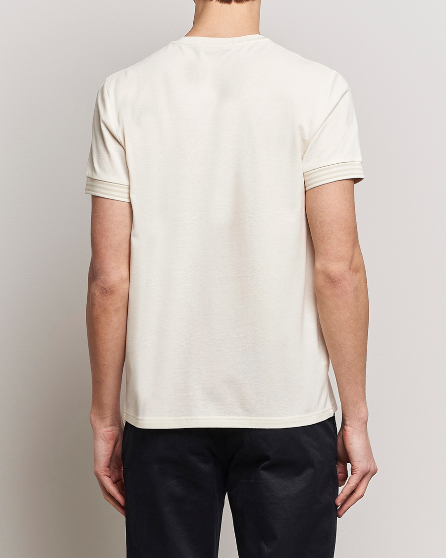 Mies | T-paidat | Fred Perry | Striped Cuff Crew Neck T-Shirt Ecru